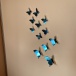Zrcalni leptiri 12 kom - plavi