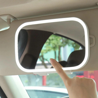 Osvijetljeno kozmetičko ogledalo za auto - bijelo