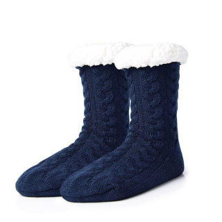Tople pletene čarape - plave