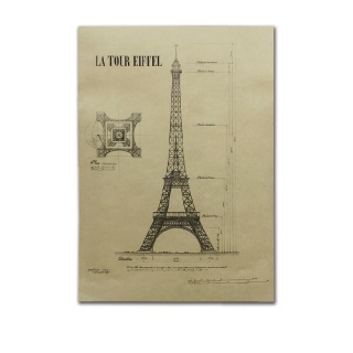 Retro plakat- Eiffelov toranj
