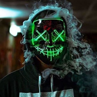 Zastrašujuća svjetleća maska - zelena