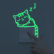 Svjetleća naljepnica za prekidač - mačkica