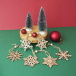Set od 6 drvenih božićnih ukrasa - pahuljica